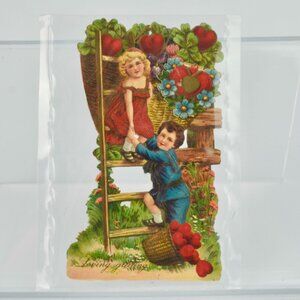 Vintage Valentine's Day Card Loving Greeting